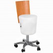 Kozmetická biela stolička azzurro 028e