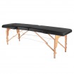 Skladací masážny stôl drevo komfort 2 segment čierny